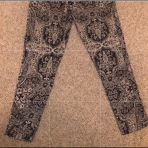 Black and white decorative pants